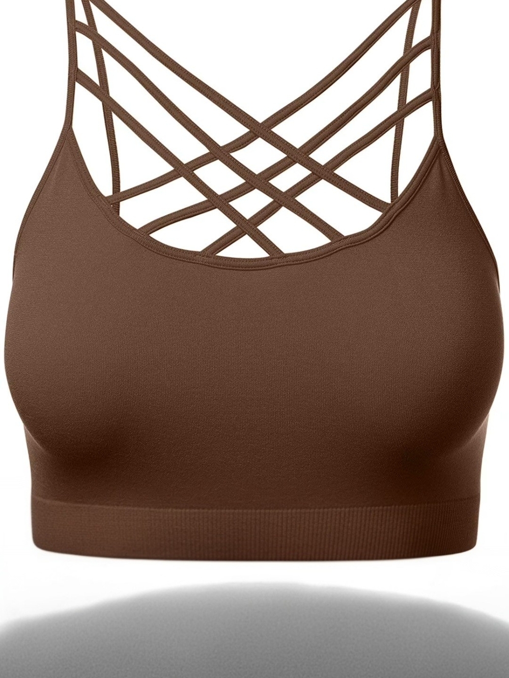 Zenana 2X/3X Triple Criss Cross Bralette 2-Pack Brown, Green NWT
